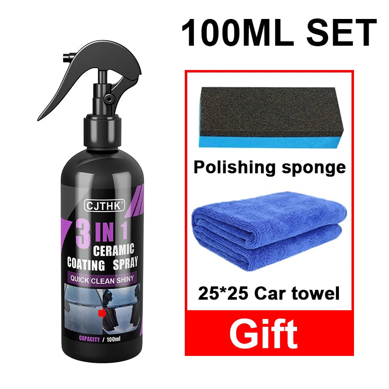 Spray Céramique Express 3-en-1 – Brillance, Défense, Hydrophobie en 5 min