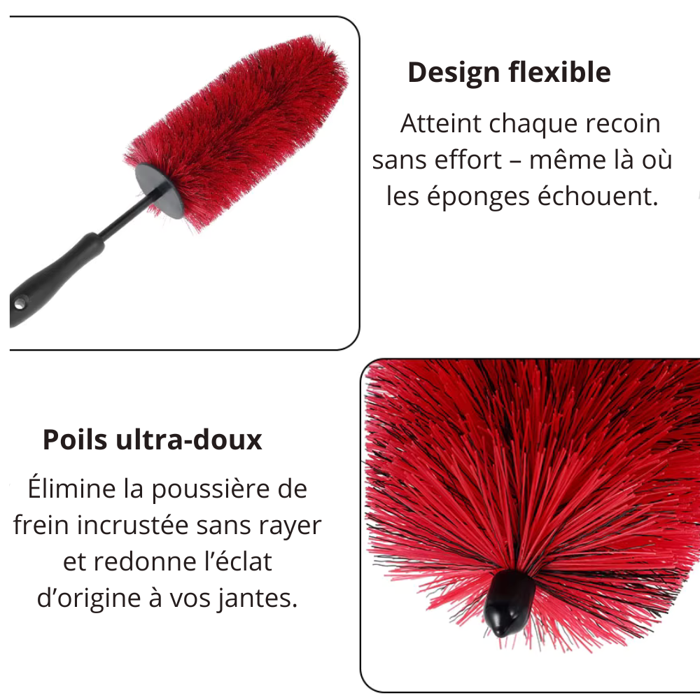 Brosses jantes 360° microfibre